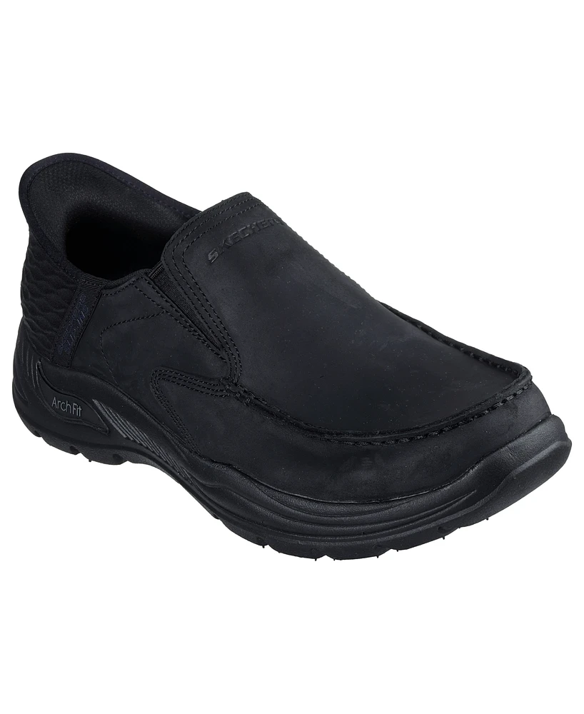 Skechers Men's Relaxed Fit Arch Slip-Ins: Motley Leather Low Slip-On Casual Sneakers from Finish Line