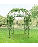 Skonyon 8.4 x 7 Feet Wide Birdcage Shape Garden Arbor