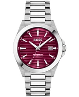 Hugo Boss Men's Strike Quartz Basic Calendar Stainless Steel Watch 41mm