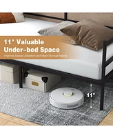 Gymax Twin Metal Daybed Frame Dual-use Platform Sofa Bed for Living Room Bedroom