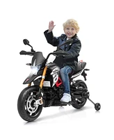 Vebreda 12V Kids Ride-On Motorcycle Aprilia Licensed with Sounds and Music-Red
