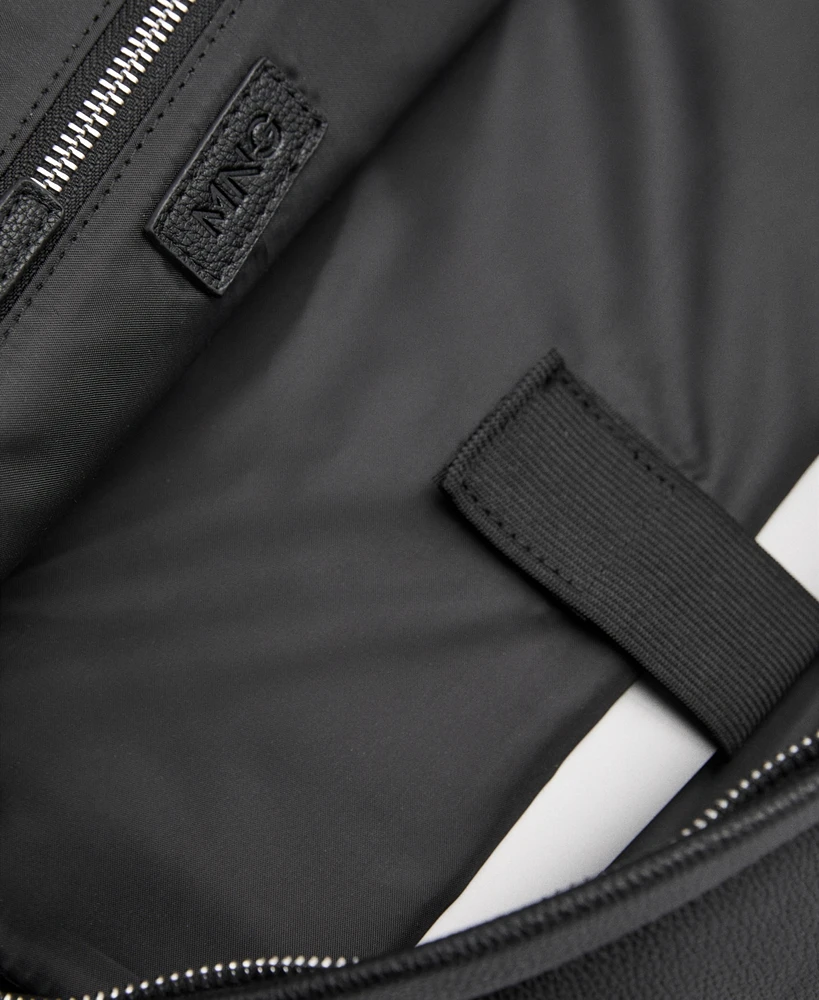 Mango Men's Leather-Effect Backpack