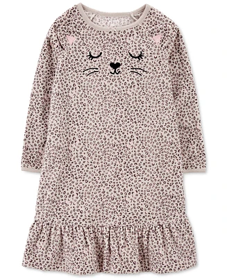 Carter's Toddler Girls Fleece Printed Ruffled Nightgown