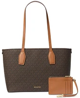 Michael Kors Charlie Logo Medium Tote With Small Zip Case, Created For Macy's