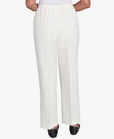 Alfred Dunner Petite Classic Full Elastic Medium Mid Rise Pant