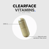 Codeage Clearface Pantothenic Acid, Niacin Supplement, Vitamins A, C, D3, E, Probiotics, Zinc, Riboflavin, Thiamin, L-Lysine Hcl & Omega-3, Niacinamid