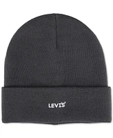 Levi's Men's Logo Beanie & Windowpane Scarf Set