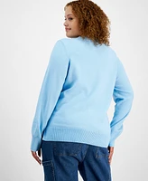 On 34th Plus Crewneck Sweater, Created for Macy's