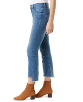 Gloria Vanderbilt Women's Shilo Frayed-Hem Crop Boot-Cut Jeans