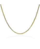 Bling Jewelry Heavy Duty Curb Chain Necklace Gold Tone Stainless Steel 4MM