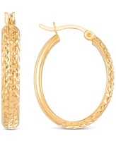 2-Pc. Set Textured Small Hoop Earrings in 14k Gold-Plated Sterling Silver