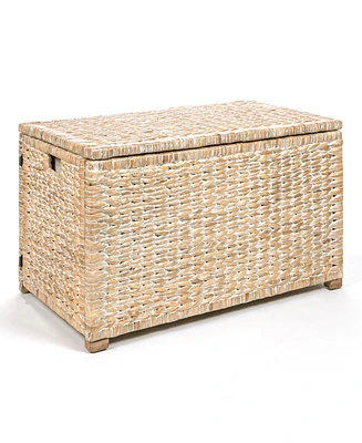 Jonathan Y Anada Handwoven Wicker Weave Storage Trunk