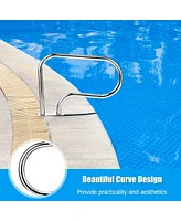 Skonyon Stainless Steel Swimming Pool Hand Rail with Base Plate