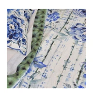 Designers Guild Kyoto Flower Indigo Linen Throw