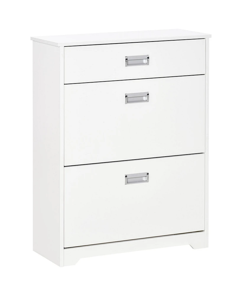 Simplie Fun 3-Drawer Shoe Cabinet with Flip Doors and Adjustable Shelf