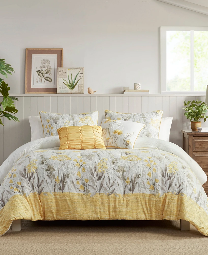 Madison Park Prairie Seersucker 5-Pc. Comforter Set