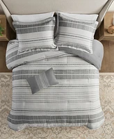 Madison Park Rhodes Stripe 4-Pc. Comforter Set