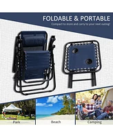 Zero Gravity Reclining Chair Set with Side Table