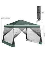 Slant Leg Canopy Tent with Netting and Carry Bag