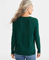 Style & Co Petite Crewneck Sweater, Created for Macy's