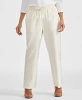 Style & Co Women's Cotton Corduroy Drawstring Pants, Created for Macy's