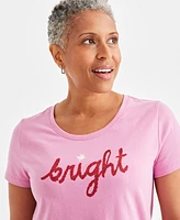 Style & Co Petite Bright Whimsy Graphic T-Shirt, Created for Macy's