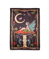 Evergreen Fairy Wonderland Reversible Lustre Garden Flag