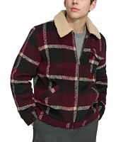 Levi's Men's Plaid Full-Zip Depot Jacket with Fleece Collar