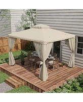 Streamdale Furniture 9.6' x 11.6' Patio Gazebo: Garden Canopy Shelter with Netting