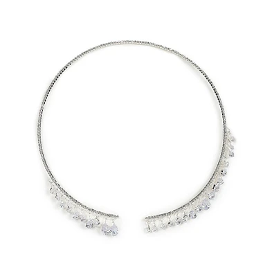 Sohi Women's Crystal Torque Necklace