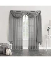 No. 918 Sheer Voile Rod Pocket Curtain Panel, 216" x 59"