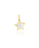 The Lovery Mother of Pearl Star Charm 14K Gold 13 millimeters