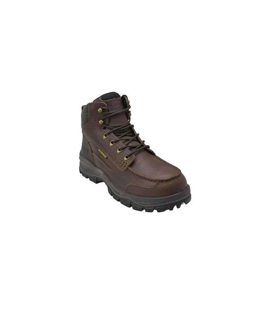 AdTec Men's Men 6" Tumbled Leather Moc Soft Toe Waterproof Work Boots