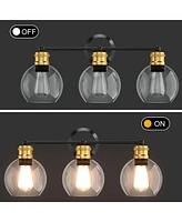 Skonyon Modern 3-light Bubbled Glass Vanity Light