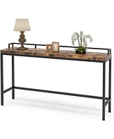 Tribesigns 70.9 inch Extra Long Sofa Table Rustic Industrial Console Behind Couch