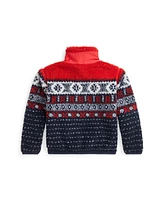 Polo Ralph Lauren Toddler and Little Girls Fair Isle Teddy Fleece Sweatshirt