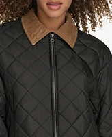 Levi's Women's Diamond Quilted Bomber with Corduroy Collar