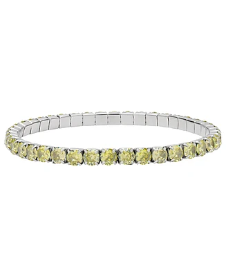 Macy's Simulated Peridot August Birthstone Tennis Stretch Bracelet