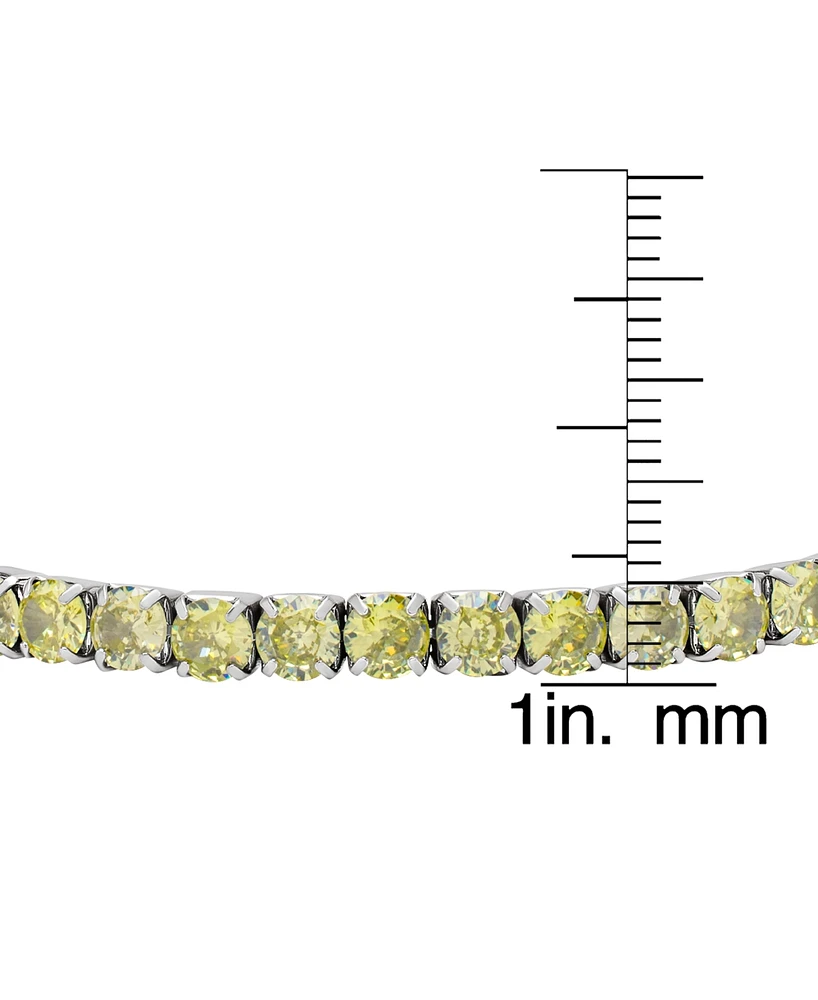 Macy's Simulated Peridot August Birthstone Tennis Stretch Bracelet