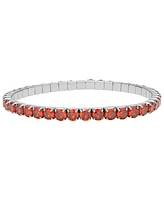 Macy's Simulated Garnet January Birthstone Tennis Stretch Bracelet