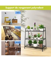 Skonyon 3-Tier Metal Plant Stand Shelf Display Rack for Plants Shoes Flower Pot