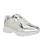 Calvin Klein Women's Caius Round Toe Lace-Up Casual Sneakers