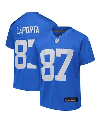 Nike Big Boys and Girls Sam LaPorta Blue Detroit Lions Alternate Game Jersey