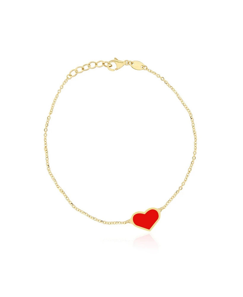 The Lovery Single Heart Bracelet 14K Gold