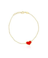 The Lovery Single Heart Bracelet 14K Gold