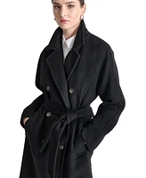 Dkny Women's Double-Breasted Belted Wrap Coat