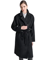 Dkny Women's Double-Breasted Belted Wrap Coat