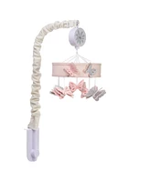 Lambs & Ivy Baby Blooms Pink Butterfly Musical Baby Crib Mobile Soother Toy