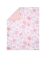 Bedtime Originals Lavender Floral Pink/Purple Soft Fleece Baby Blanket