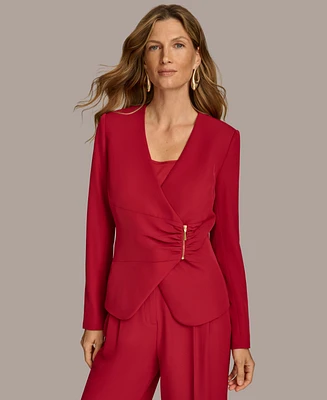 Donna Karan New York Women's Asymmetrical Zip Front Blazer